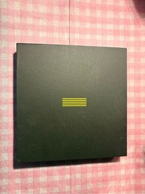 Black Decorative Wall Art Box with Yellow Accent